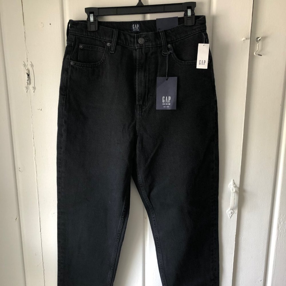 Washed Black Mom Jeans